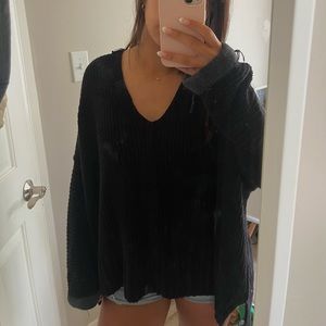 Free People Black Sweater